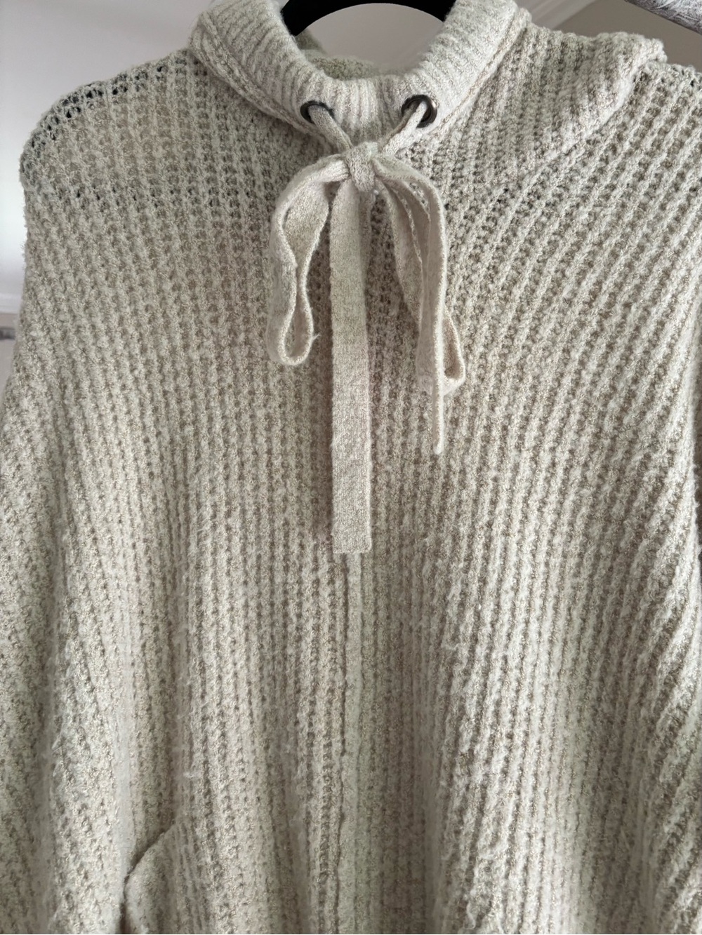 RDStyle Cozy Cream Knit Drawstring Sweater